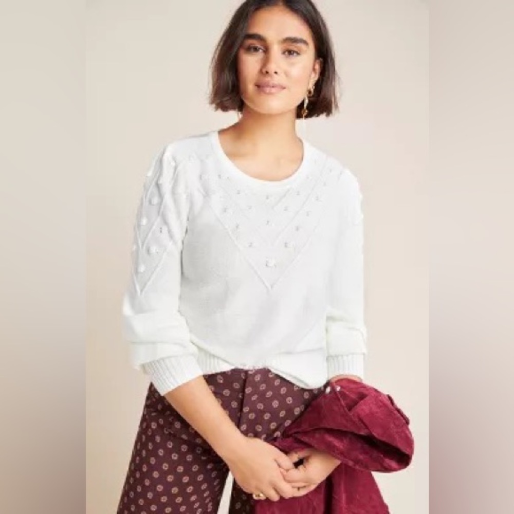 Anthropologie Catriona Pommed Sweater